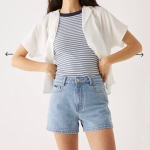 High Rise Stevie Short in Light Indigo